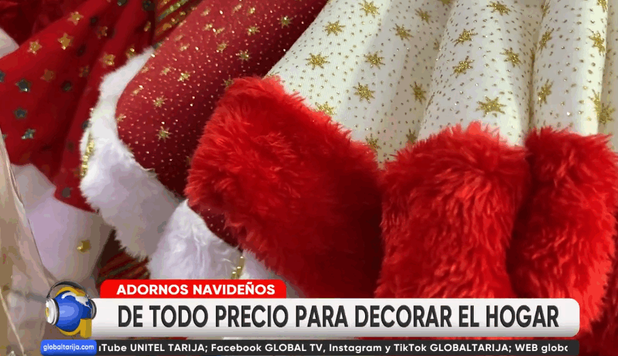 PRODUCTOS NAVIDEÑOS INUNDAN EL COMERCIO TARIJEÑO