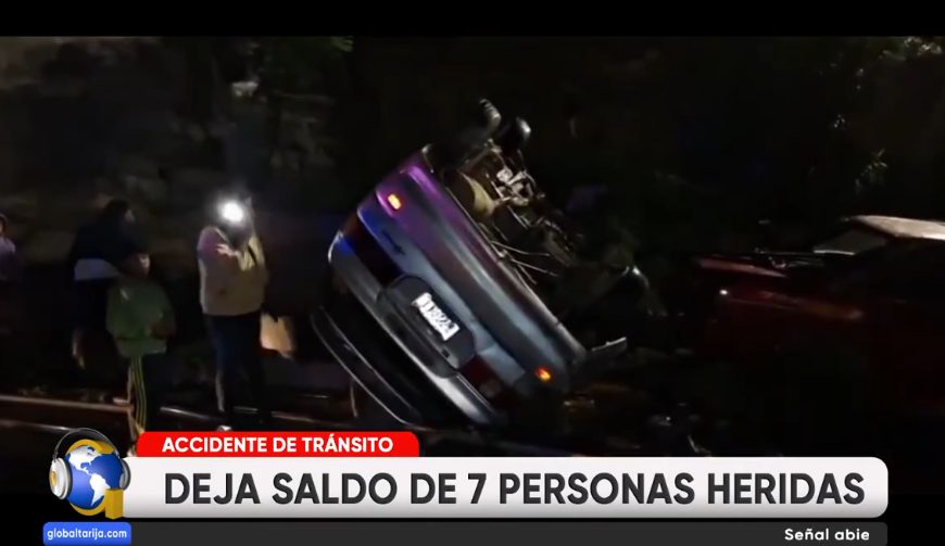 7 PERSONAS HERIDAS ES EL SALDO DE ACCIDENTE DE TRÁNSITO