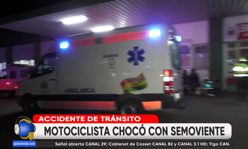 MOTOCICLISTA CON EXCESO DE VELOCIDAD IMPACTA CONTRA UNA VACA