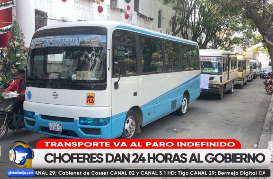 TRANSPORTE OTORGA 24 HORAS PARA QUE PAZ ABROGUE DECRETO