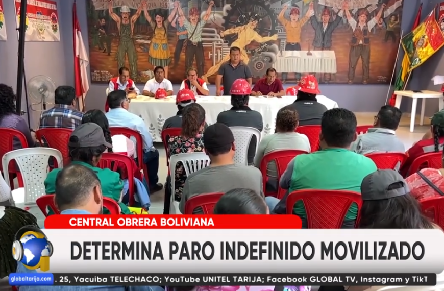 LA C.O.B. INGRESA EN PARO INDEFINIDO CONTRA MEDIDAS ECONÓMICAS DEL GOBIERNO