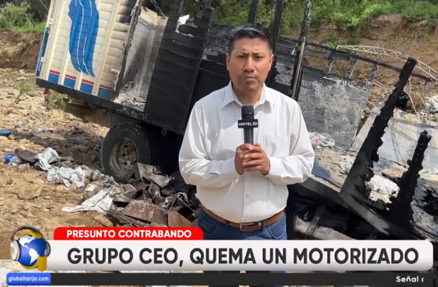 BORDO EL MOLLAR: QUEMAN CAMIÓN CON MERCADERÍA DE CONTRABANDO