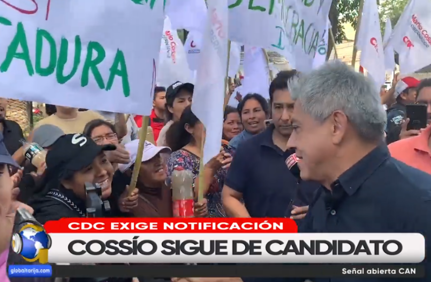 ADHERENTES A COSSIO DENUNCIAN QUE AÚN NO FUE NOTIFICADO SOBRE INHABILITACIÓN