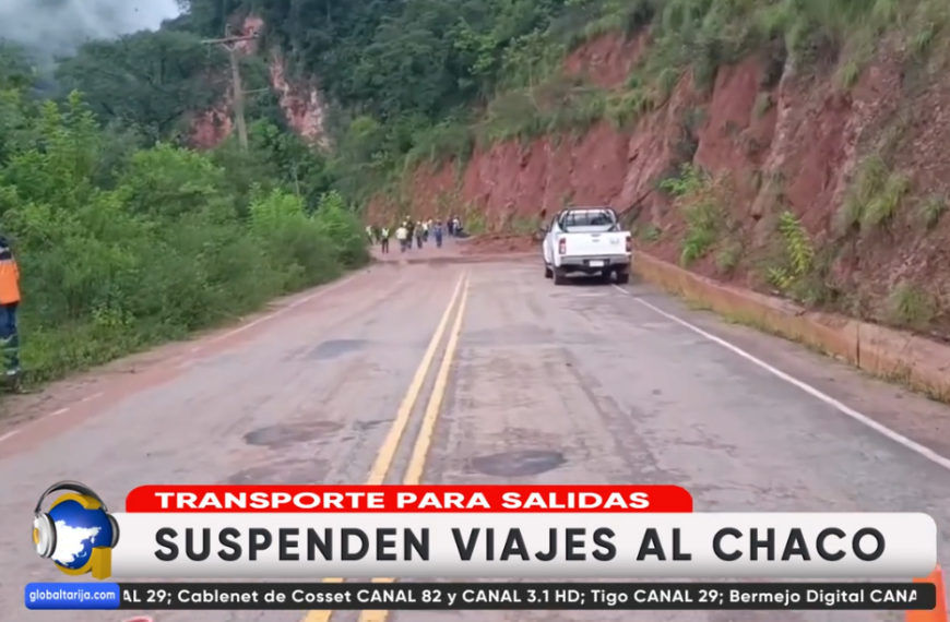DERRUMBES: MINIVANES SUSPENDEN SALIDAS AL CHACO PARA EVITAR RIESGOS